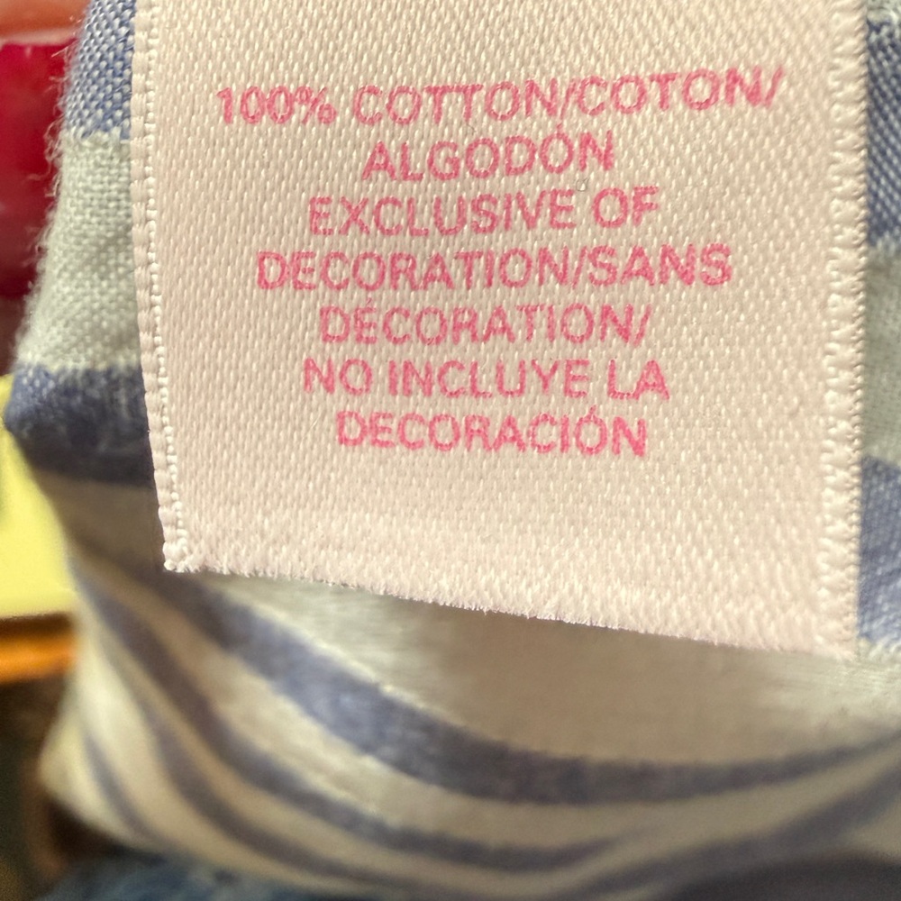 VICTORIA'S SECRET WHITE BLUE STRIPED COTTON BUTTON -DOWN SLEEPSHIRT - Picture 9 of 10